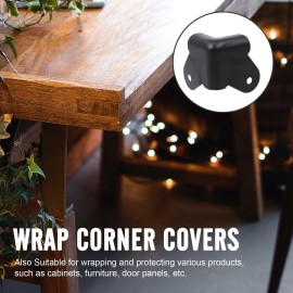 Beatifufu 20pcs Speaker Wrap Angle Metal Cabinets Corner Protector Furniture Speaker Cabinet Corner Guards Wrap Corner Anti- Collision Corner Guard Furniture Corner Protectors Iron
