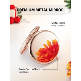 Getinbulk Compact Mirror Bulk, Set of 2 Double-Sided 1X/2X Magnifying Purse Pocket Makeup Mirrors(Round, Rose Gold and Silver) Getinbulk Compact Mirror Bulk, Set of 2 Double-Sided 1X/2X Magnifying Purse Pocket Makeup Mirrors(Round, Rose Gold and Silver)