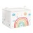Clastyle Rectangle Rainbow Kid Toy Storage Basket Daycare Cloud Heart Star Baby Storage Bin Box Clothes Book Shelf Basket for Bedroom Playroom Nursery