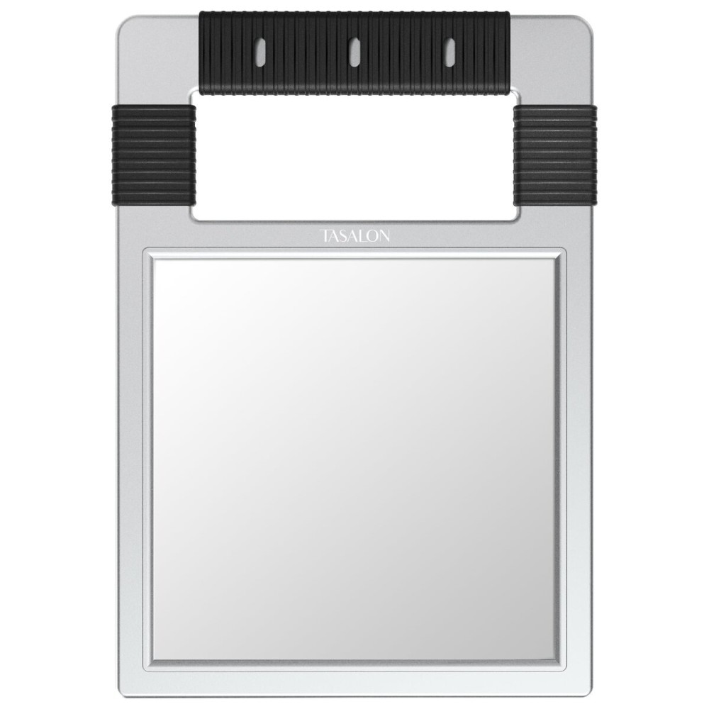 TASALON Unbreakable Hand Mirror, Silver, Rectangular, Tabletop Mount, ABS Frame, Handheld Mirror for Barber, Salon, Makeup, Shower TASALON Unbreakable Hand Mirror, Silver, Rectangular, Tabletop Mount, ABS Frame, Handheld Mirror for Barber, Salon, Makeup, Shower