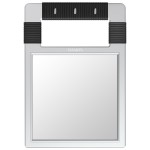 TASALON Unbreakable Hand Mirror, Silver, Rectangular, Tabletop Mount, ABS Frame, Handheld Mirror for Barber, Salon, Makeup, Shower