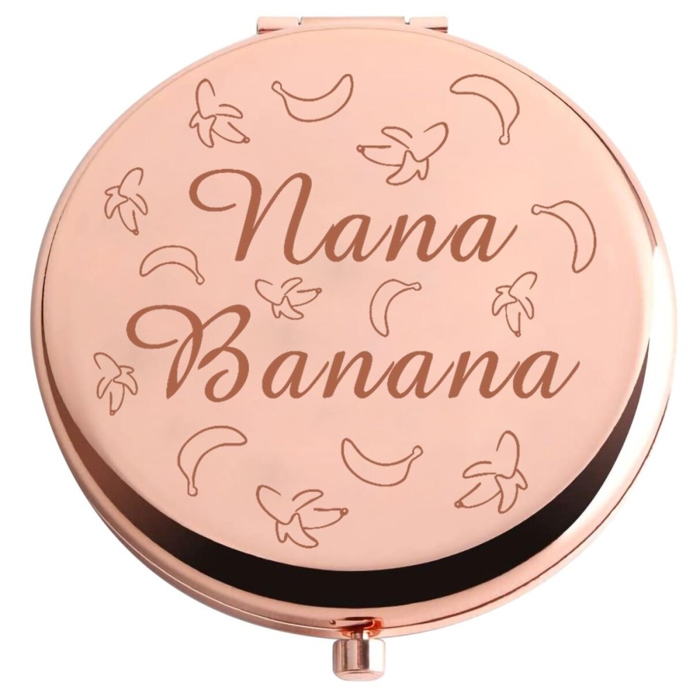 AKTAP Grandma Pocket Mirror Nana Banana Compact Makeup Mirror Nana Birthday Gift Banana Mirror (Nana Banana Compact Mirror) AKTAP Grandma Pocket Mirror Nana Banana Compact Makeup Mirror Nana Birthday Gift Banana Mirror (Nana Banana Compact Mirror)
