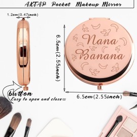 AKTAP Grandma Pocket Mirror Nana Banana Compact Makeup Mirror Nana Birthday Gift Banana Mirror (Nana Banana Compact Mirror) AKTAP Grandma Pocket Mirror Nana Banana Compact Makeup Mirror Nana Birthday Gift Banana Mirror (Nana Banana Compact Mirror)