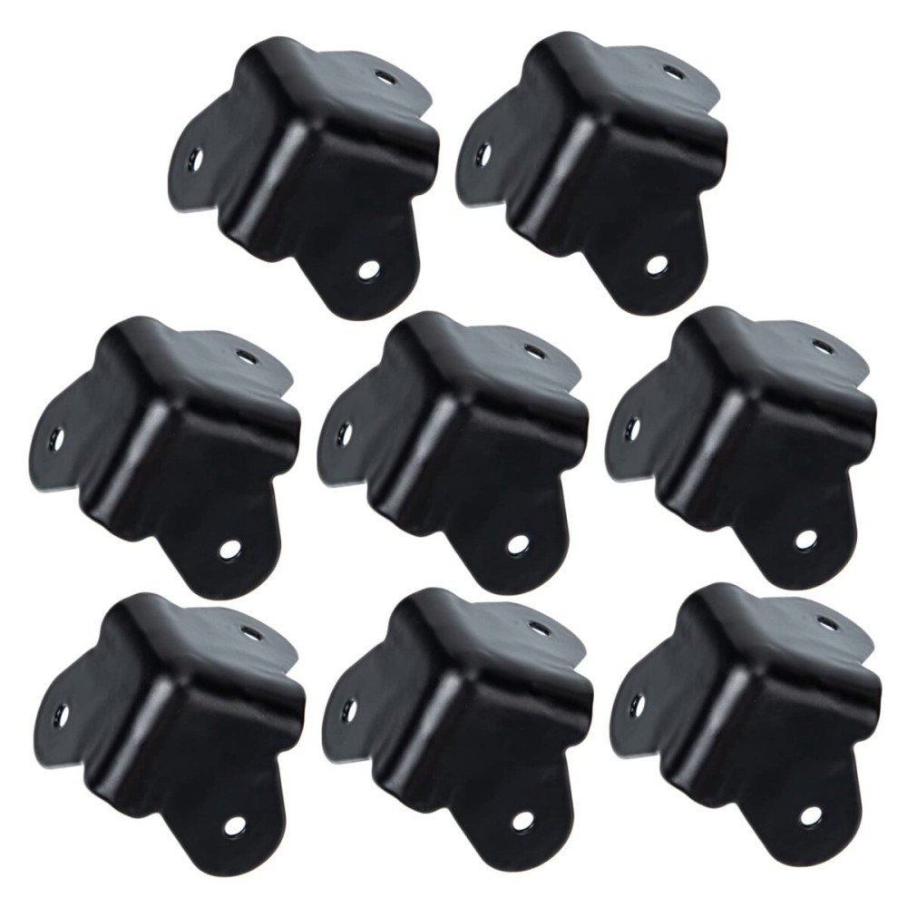 IWOWHERO 1set Metal Corner Guard Sturdy Speaker Corner Protector for Cabinets Anti-Collision Protection Practical Angle Guard for Furniture with Screws