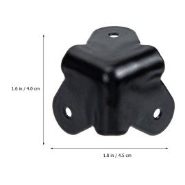 IWOWHERO 1set Metal Corner Guard Sturdy Speaker Corner Protector for Cabinets Anti-Collision Protection Practical Angle Guard for Furniture with Screws