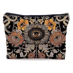 Ayxvt Tarot Evil Eye Sunflower Hippie Snake Vintage Flowers Floral Cosmetic Bag Decorative Women\'s Makeup Bag Zipper Pouch Travel Toiletry,Gifts for Tarot Lovers Women Teen Girls