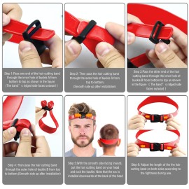 AOMGD Neckline Shaving Template and Adjustable Hair Trimming Guide,DIY Self Haircutting System, Shaving and Keeping a Clean and Straight Neck Hairline,Easy Use Tool Soft Portable (Red) AOMGD Neckline Shaving Template and Adjustable Hair Trimming Guide,DIY Self Haircutting System, Shaving and Keeping a Clean and Straight Neck Hairline,Easy Use Tool Soft Portable (Red)