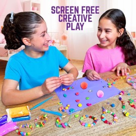 GirlZone Unicorn Clay & Charm Bracelet Kit for Girls - Jewelry Making Kit to Make Bracelets for Kids Ages 7+
