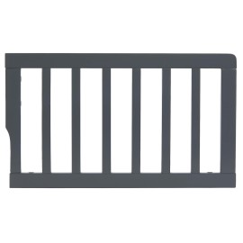 Sweetpea Baby Convertible Crib Toddler Guard Rail in Carbon Black, Made of New Zealand Pinewood, Converts Crib to Toddler Bed