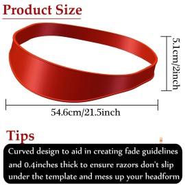 Neckline Shaving Template and Hair Trimming Guide, High-Grade Curved Silicone Headband for DIY Home Hair Trimming and Cutting,Home Haircuts Fade and Taper Guide for Clippers-(Red 1) Neckline Shaving Template and Hair Trimming Guide, High-Grade Curved Silicone Headband for DIY Home Hair Trimming and Cutting,Home Haircuts Fade and Taper Guide for Clippers-(Red 1)
