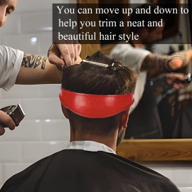 Neckline Shaving Template and Hair Trimming Guide, High-Grade Curved Silicone Headband for DIY Home Hair Trimming and Cutting,Home Haircuts Fade and Taper Guide for Clippers-(Red 1) Neckline Shaving Template and Hair Trimming Guide, High-Grade Curved Silicone Headband for DIY Home Hair Trimming and Cutting,Home Haircuts Fade and Taper Guide for Clippers-(Red 1)