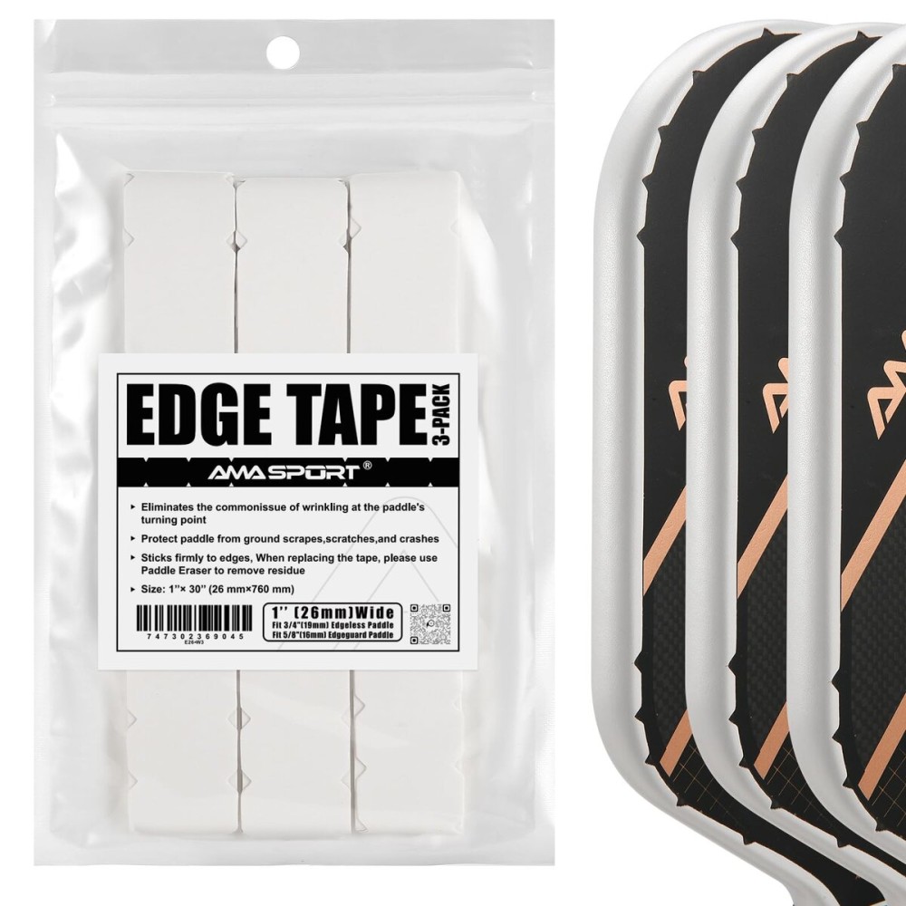PICKLETECH Pickleball Paddle Protection Tape - Paddle Head Edge Guard - Racket Edge Protection Tape -Fit Perfectly Curved Edge -No Wrinkling