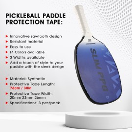 PICKLETECH Pickleball Paddle Protection Tape - Paddle Head Edge Guard - Racket Edge Protection Tape -Fit Perfectly Curved Edge -No Wrinkling