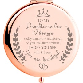 Soulpetals Daughter in Law Gifts Compact Mirror for Daughter in Law Gifts from Mother in Law for Wedding Day Birthday Christmas Soulpetals Daughter in Law Gifts Compact Mirror for Daughter in Law Gifts from Mother in Law for Wedding Day Birthday Christmas