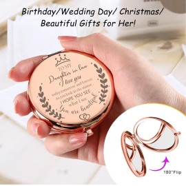 Soulpetals Daughter in Law Gifts Compact Mirror for Daughter in Law Gifts from Mother in Law for Wedding Day Birthday Christmas Soulpetals Daughter in Law Gifts Compact Mirror for Daughter in Law Gifts from Mother in Law for Wedding Day Birthday Christmas