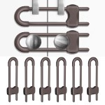 Cabinet Locks for Babies, Baby Proofing Cabinets, 6 Pack U-Shaped Child Locks for Cabinets, Child Proof Cabinet Latches,Child Safety Cabinet Locks with Adjustable by SPISPI(Brown)