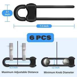 Cabinet Locks for Babies, Baby Proofing Cabinets, 6 Pack U-Shaped Child Locks for Cabinets, Child Proof Cabinet Latches,Child Safety Cabinet Locks with Adjustable by SPISPI(Black)