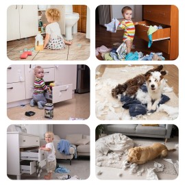 Cabinet Locks for Babies, Baby Proofing Cabinets, 6 Pack U-Shaped Child Locks for Cabinets, Child Proof Cabinet Latches,Child Safety Cabinet Locks with Adjustable by SPISPI(Black)