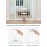 BABELIO New Version Baby Gate with Cat Door Adjustable,29-40 Metal Pet Door for Stairs & Doorways,Pressure Mounted,No Tools Needed,White