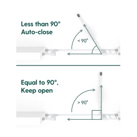 BABELIO New Version Baby Gate with Cat Door Adjustable,29-40 Metal Pet Door for Stairs & Doorways,Pressure Mounted,No Tools Needed,White