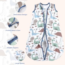 Yoofoss Baby Sleep Sack 12-18 Months Baby Wearable Blanket 100% Organic Cotton 2-Way Zipper TOG 0.5 Toddler Sleeping Sack Lightweight Sleep Sacks for Babies(Large)