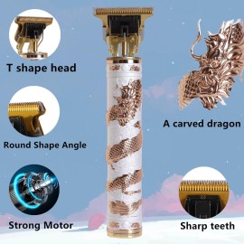 Ibeautyliss Men\'s Hair Clippers, Home Haircutting Cordless Clipper Kit, Nearly Zero Gapped T Blade Hair Trimmer Clipper for Men (Dragon) Ibeautyliss Men\'s Hair Clippers, Home Haircutting Cordless Clipper Kit, Nearly Zero Gapped T Blade Hair Trimmer Clipper for Men (Dragon)