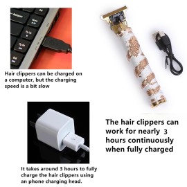 Ibeautyliss Men\'s Hair Clippers, Home Haircutting Cordless Clipper Kit, Nearly Zero Gapped T Blade Hair Trimmer Clipper for Men (Dragon) Ibeautyliss Men\'s Hair Clippers, Home Haircutting Cordless Clipper Kit, Nearly Zero Gapped T Blade Hair Trimmer Clipper for Men (Dragon)