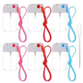 LUTER 6pcs Spray Bottles, 40ml Fashionable Card-Shaped Perfume Atomizer Refillable Plastic Fine Mister Spray Bottles Empty Spray Case for Travel Hair Face Makeup Plants