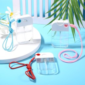 LUTER 6pcs Spray Bottles, 40ml Fashionable Card-Shaped Perfume Atomizer Refillable Plastic Fine Mister Spray Bottles Empty Spray Case for Travel Hair Face Makeup Plants