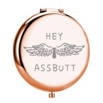 MYOSPARK TV Show Castiel Inspired Gift Hey Assbutt Compact Makeup Mirror Castiel Fans Gift TV Show Merchandise for Fans (Hey Assbutt Mirror)