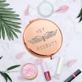MYOSPARK TV Show Castiel Inspired Gift Hey Assbutt Compact Makeup Mirror Castiel Fans Gift TV Show Merchandise for Fans (Hey Assbutt Mirror)