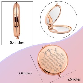 WSNANG Daughter Wedding Gift from Mom Dad Rose Gold Compact Makeup Mirror for Bride to Our Daughter on Her Wedding Gifts (Daughter Wedding Mirror) WSNANG Daughter Wedding Gift from Mom Dad Rose Gold Compact Makeup Mirror for Bride to Our Daughter on Her Wedding Gifts (Daughter Wedding Mirror)