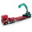 Flatbed Truck Toy with Crawler Excavator Toy Tractor Semi Tow Truck Transport Trailer Metal Diecast Construction Vehicles 2 in 1 Vehicle Playset Friction Powered Toy Trucks for Boys Kids Gift, red