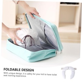 Toddmomy 1pc Toilet Mat Portable Folding Toilet Portable Seat Travel Toilet Seat Covers Padded Toilet Cover Travel Potty Liners Toddler Potty Toilet Trainer Ring Baby Seat Ring Seat Washer