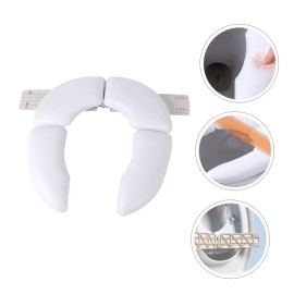 Toddmomy 1pc Toilet Mat Portable Folding Toilet Portable Seat Travel Toilet Seat Covers Padded Toilet Cover Travel Potty Liners Toddler Potty Toilet Trainer Ring Baby Seat Ring Seat Washer