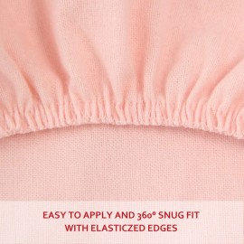 Flannel Crib Sheet 2 Pack, 100% Cotton Flannel, Heavenly Soft Fitted Sheet for Standard Crib (28 X 52) and Toddler Mattresses, Grey&Pink