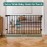 Babelio 31.5-55 No Bottom Bar Baby Gate Extra Wide, 2-in-1 Auto Close Dog Gate for The House, Stairs and Doorways, with Large Walk Thru Door, Black