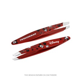 Tweezerman Disney\'s Mickey Mouse & Minnie Mouse We Got Ears Mini Slant Tweezer - Tweezers for Eyebrows, Travel Tweezers for Eyebrows, Facial Hair, Ingrown Hair