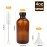 Maredash 4oz Amber Glass Bottles, Boston Round Glass Bottles (50 Pack) with Leak-proof Caps, Refillable Container for Homemade Vanilla Extract, Essential Oils, Herbal Medicine and More