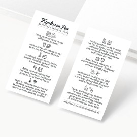 Havongki - 100 Pack - Premium Hyaluron Pen Lip Filler Aftercare Instructions Card 2 x 3.5 Accessories Supplies Kit Care - HP07A100_N