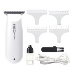 Red by Kiss Hair Clipper, Mini Cordless Hair Trimmer, Long Lasting Hair Cutting Kit, USB-C Rechargeable Haircut Beard Trimming Clippers for Men Women Kids, Portable Grooming Kit (White)