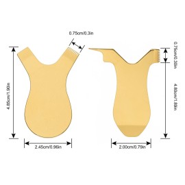 EKYSSO 2 Pieces Y Lash Lift Perm Tools, Stainless Steel Y Brush Eyelash Lift Tools, Comb Lash Perm Lift Brush, Y Shape Lash Lift Brush, Lash Perming and Tint Brush, Eyelash Perm Supplies