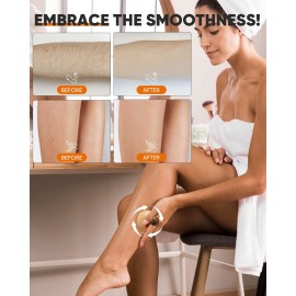 ONULISS Curved Crystal Hair Eraser for Women and Men, Reusable Magic Nano Crystal Hair Removal Stone, Portable Painless Exfoliation Epilator Device Tool for Legs Arms Back, Wood