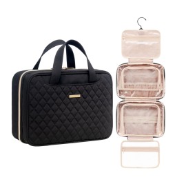 Everfun Hanging Travel Toiletry Bag for Women Traveling With Leakproof Compartment Makeup Cosmetic Organizer Dopp Kit Travel Accessories Essentials Must Have