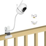 15.7 inches Baby Monitor Mount Compatible with HelloBaby HB6550/HB65/HB6550 pro/HB66/HB248,ANMEATE SM935E Baby Monitor Camera,Flexible Clip Clamp Mount Long Gooseneck Arm