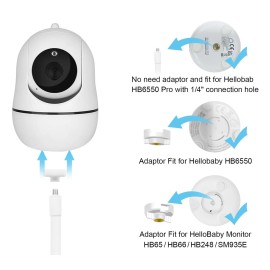 15.7 inches Baby Monitor Mount Compatible with HelloBaby HB6550/HB65/HB6550 pro/HB66/HB248,ANMEATE SM935E Baby Monitor Camera,Flexible Clip Clamp Mount Long Gooseneck Arm