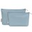 Wandering Nature Makeup Bag Small Cosmetic Bag for Purse 2 Pack Small Make Up Pouch Vegan Leather Cute Travel Pouch with Zipper for Women, Blue