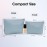 Wandering Nature Makeup Bag Small Cosmetic Bag for Purse 2 Pack Small Make Up Pouch Vegan Leather Cute Travel Pouch with Zipper for Women, Blue