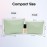 Wandering Nature Makeup Bag Small Cosmetic Bag for Purse 2 Pack Small Make Up Pouch Vegan Leather Cute Travel Pouch with Zipper for Women, Green