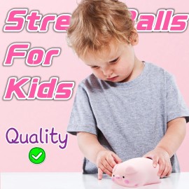 Squishy Pig Stress Balls for Kids Splash Piggy Squishy Ball Fidget Toys (1PCS) Animal Stress Toys Squeeze Dough Ball Stress Relief Toy Autism Sensory Toys for Autistic Children Party Favors